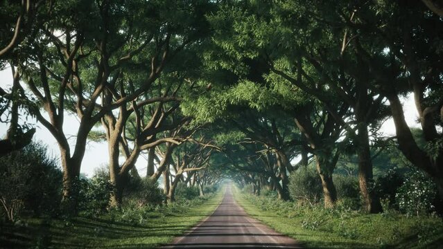 Dark hedges alley, famous landmark of Antrim Ireland