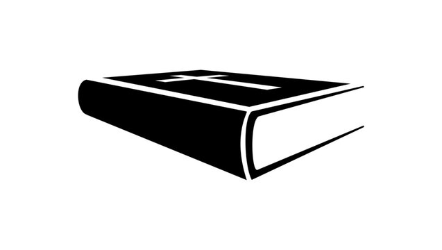 Holy Bible, black isolated silhouette