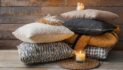 Fototapeta na wymiar Generated image of cozy pillows