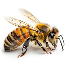 Bee On White Background, Illustrations Images