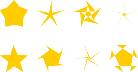 set of stars vector image