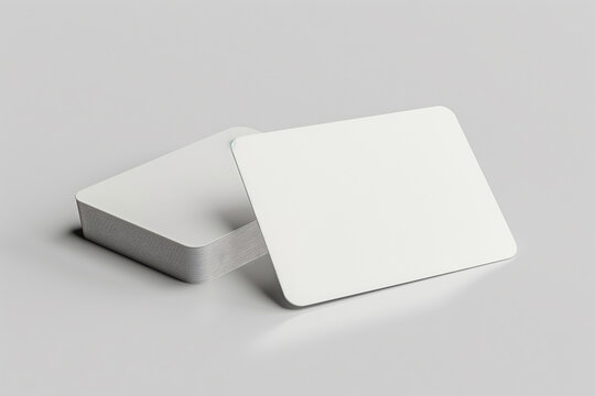 A stack of blank white cards, ideal for mockups