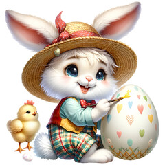 Cute Easter bunny cartoon
