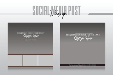 Beauty treatment concept social media post template
