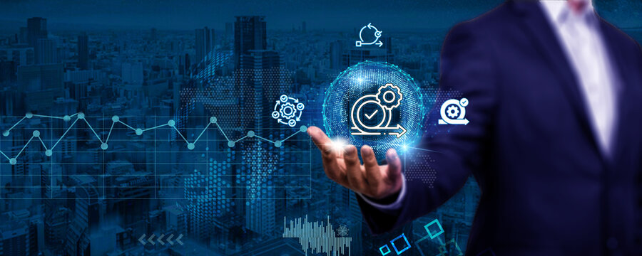 Iterative techniques and the agile development methodology philosophy. decreasing incremental labor and concentrating on the team. Entrepreneur interacting with the Agile software development concept