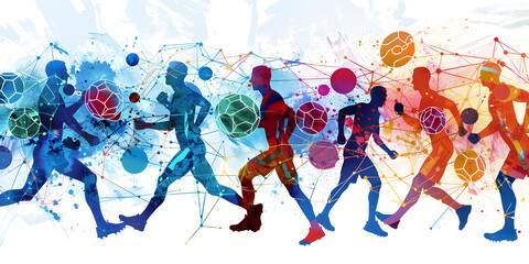A Dynamic Display of Athletes Competing in the Spirit of the Games, Sports, set of athletes of various sports disciplines. Isolated vector silhouettes,  resilience and mental toughness in athletes