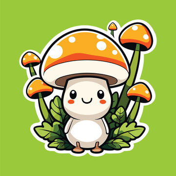 cute mushroom vector art design