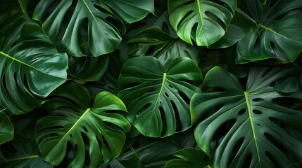 Monstera leaves background. tropical
