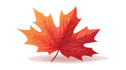 Illustration of autumn leaf. Decorative beautiful f