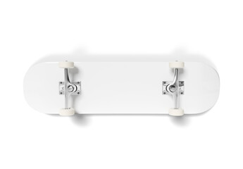White skateboard mockup isolated on blank. 3D rendering - 762144356