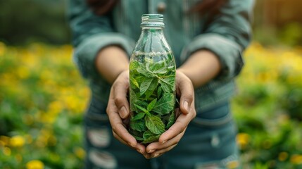 Sustainable living with visuals of eco friendly practices.