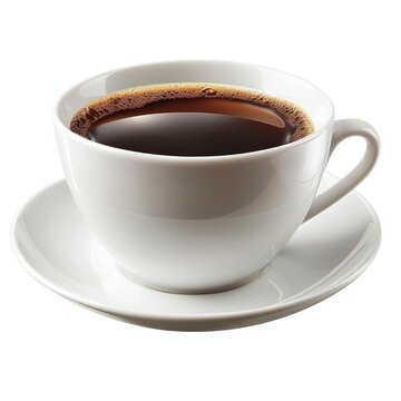 Cup Coffee On White Background, Illustrations Images