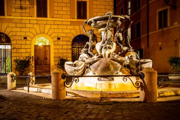 Poster Turtle Fountain, Rome, Italy © Wallis Yu