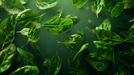 Spinach 3d Advertisement Banner  Generative AI.