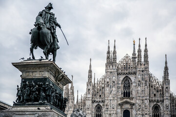 Fototapeta na wymiar Cathedral Duomo, Milan, Italy