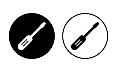 Screwdriver icon set. tools icon vector