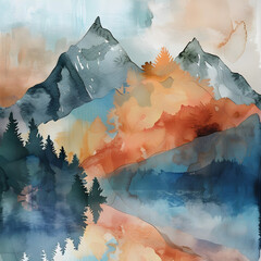 Berge Aquarell