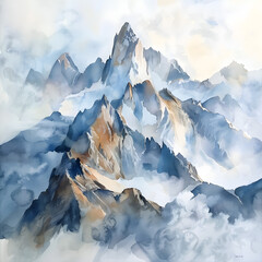 Berge Aquarell