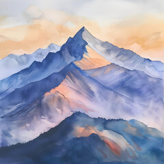 Berge Aquarell