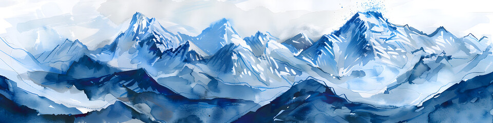 Berge Aquarell