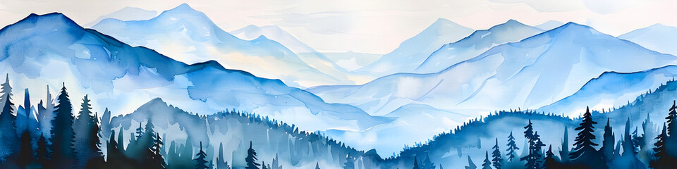 Berge Aquarell