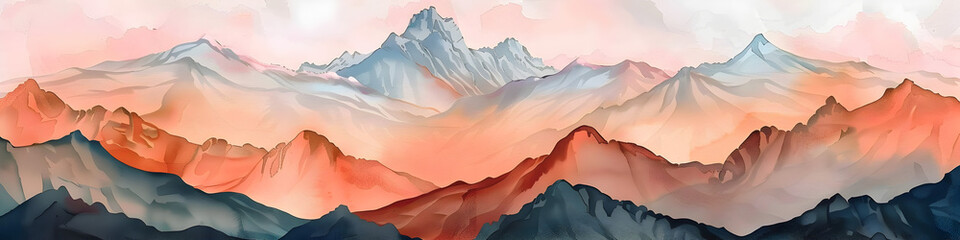 Berge Aquarell