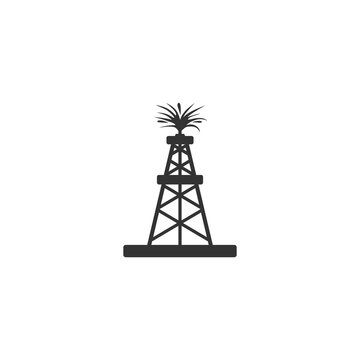 Oil derrick  icon isolated on transparent background