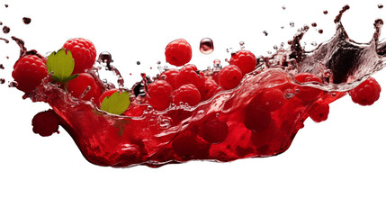 red paint splash isolated on transparent background