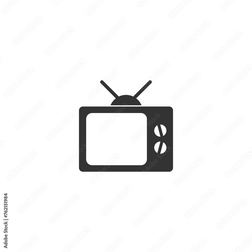 Poster old tv icon isolated on transparent background