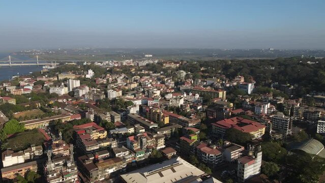 An Aerial shot of Miramar in Goa, India
