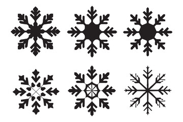 black silhouette snowflake