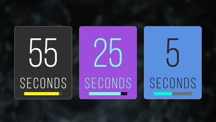 Modern Rectangle Countdown Timer Infographics