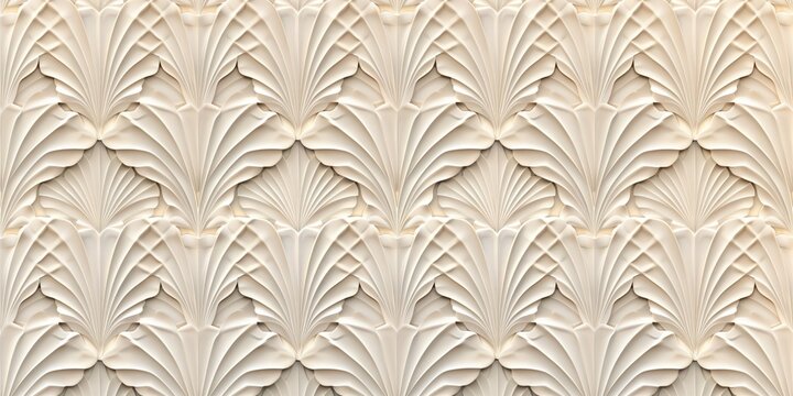 Elegant Cream 3D Wall Art: Luxurious Texture for Modern Design