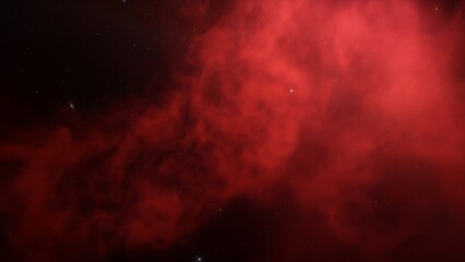 Naklejka premium Cosmic background with a blue purple nebula and stars 