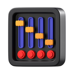 3D Equalizer Icon - 762159785