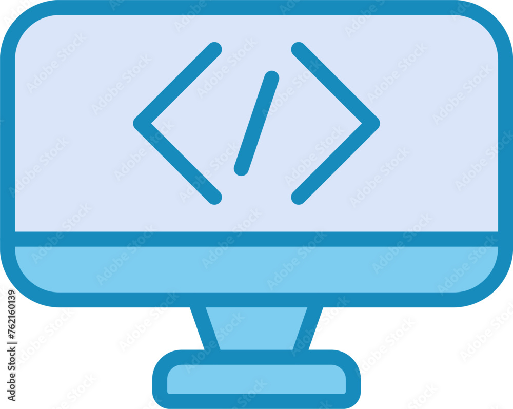 Wall mural coding vector icon