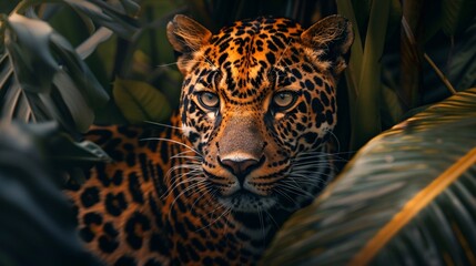 a close up portrait of an elegant leopard