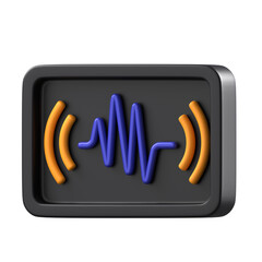 3D Sound Wave Icon - 762160132