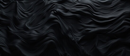 A detailed macro shot of a black marble texture set against a dark background, creating a...