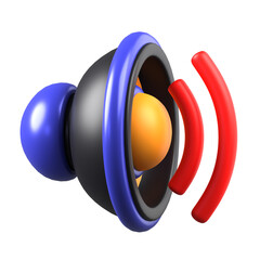 3D Speaker Sound Icon - 762160516