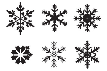 black silhouette snowflake