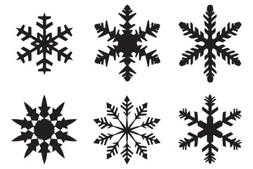 black silhouette snowflake