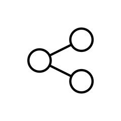 Share icon vector isolated on white background. Share vector icon