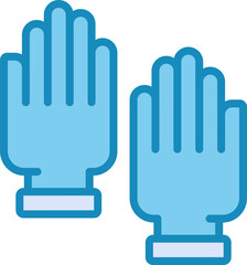 Rubber Gloves Vector Icon