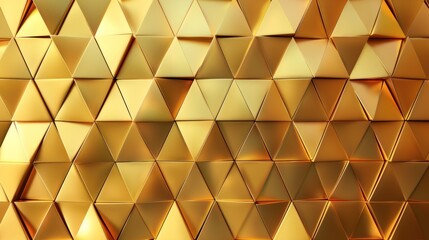 Luxury geometric golden triangles and squares texture background. AI generated image