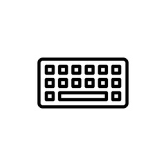 Keyboard icon vector isolated on white background. keyboard vector symbol