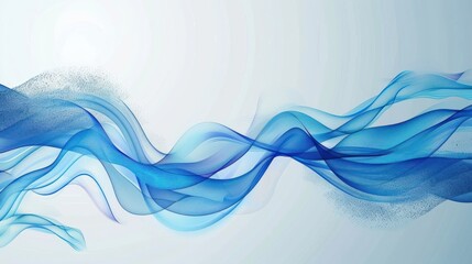 Abstract white background with dynamic soft blue smooth wave. AI generated image - Powered by Adobe
