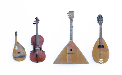 musical instrument mandolin, balalaika and violin