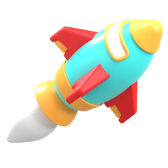 3D Rocket Icon - 762164529