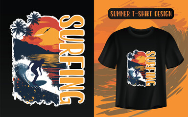 Get ready for the ultimate summer surfing experience with our latest t-shirt design!